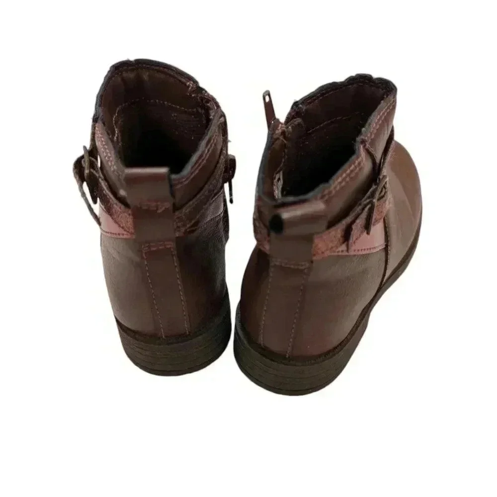 Carter's Girls Fashion  Ankle  Dress Boot Tan Little Kid SZ 12